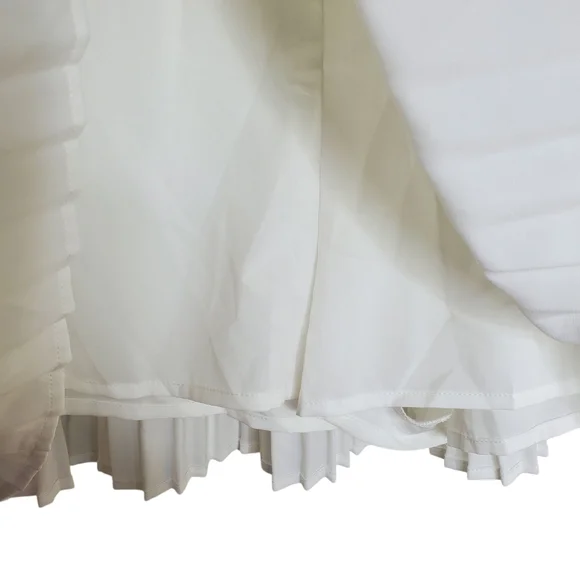 Ancosti Pleated A-line mini Sporty skirt Small White 178 - Picture 5 of 7